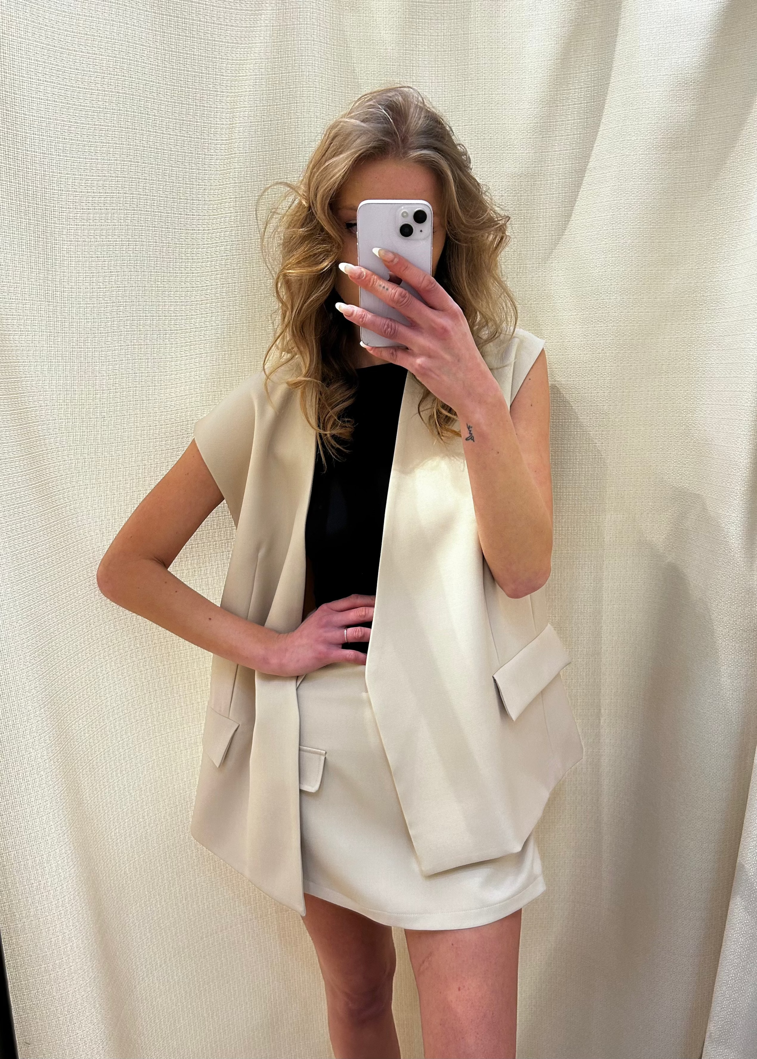 Chaleco Blazer con Bolsillos