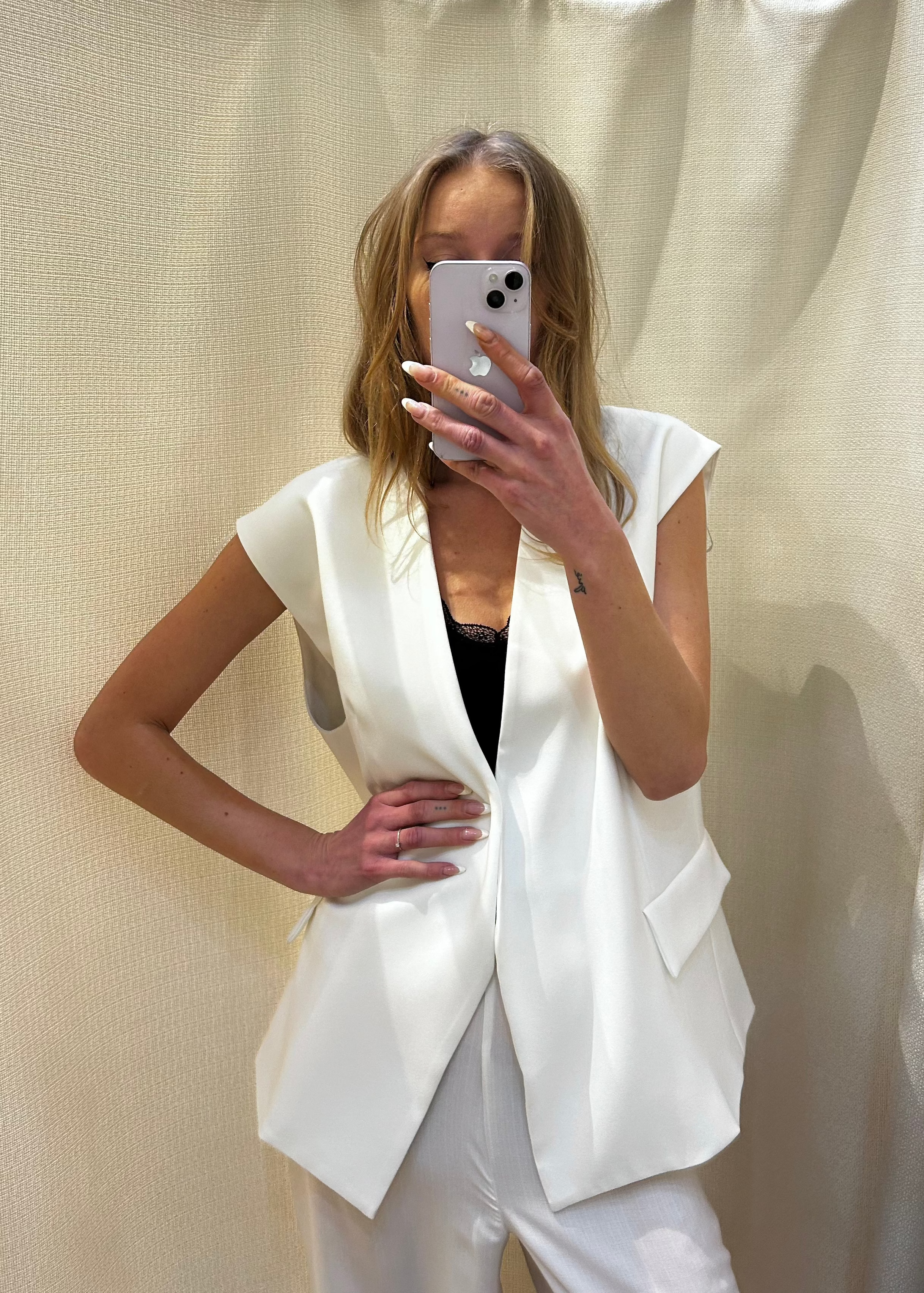 Chaleco Blazer con Bolsillos
