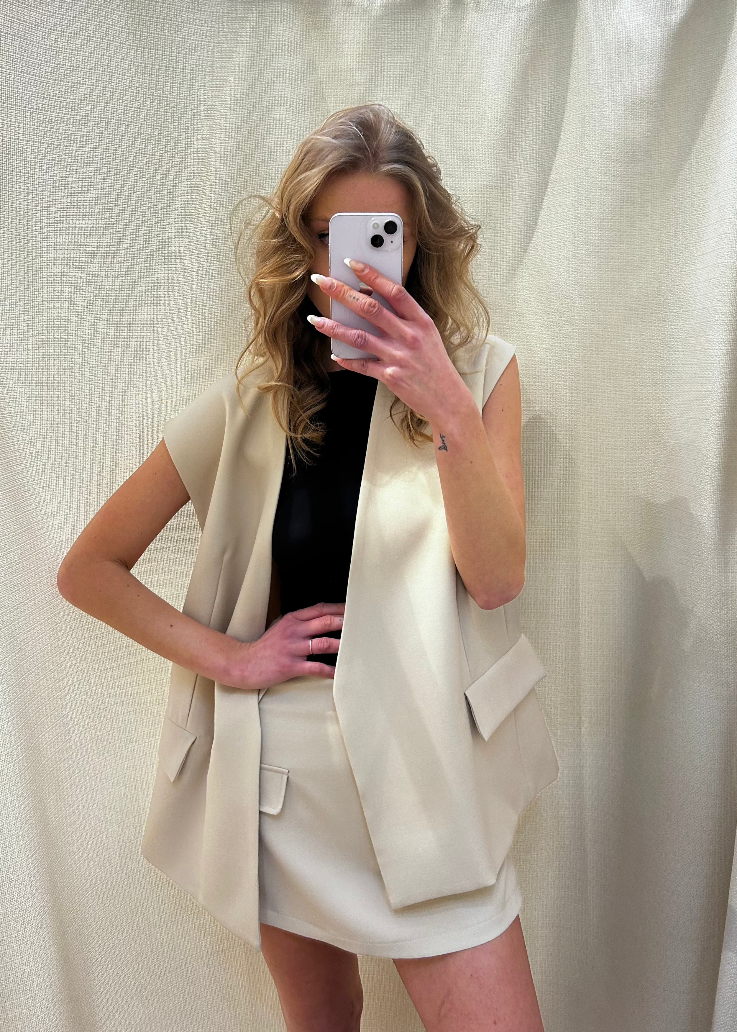 Chaleco Blazer con Bolsillos