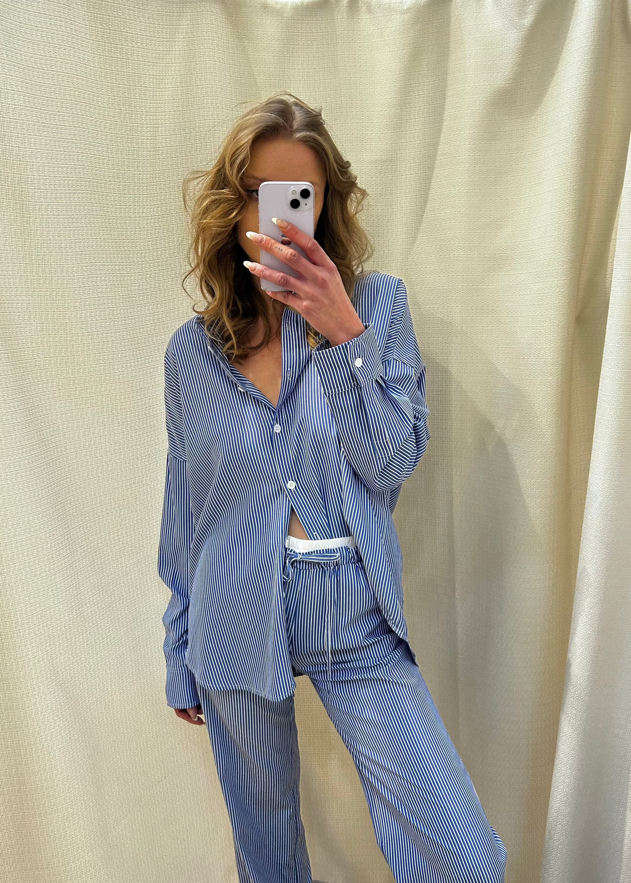 Pantalones Anchos a Rayas